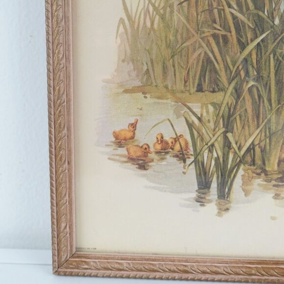 Vintage Harriet M. Bennett Child By The Pond Wall Framed Print - Picture 4 of 10